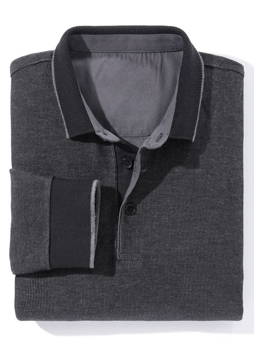 Shirts - Poloshirt in 3 Farben, in Größe 046 bis 062, in Farbe SCHWARZ Ansicht 1