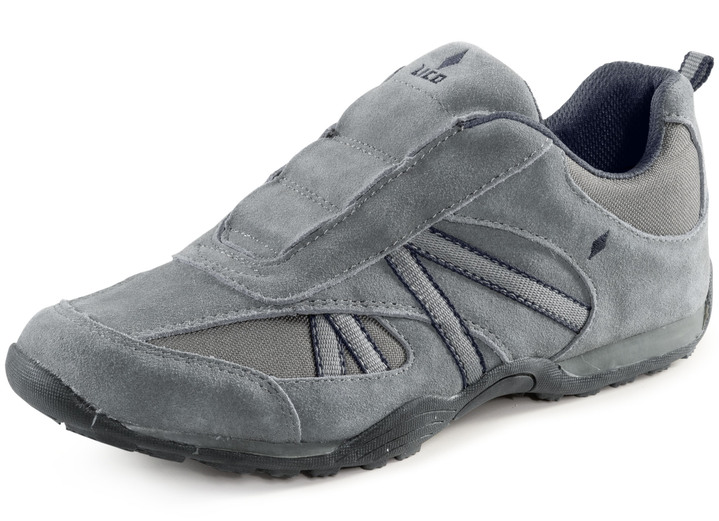 - Suède loafers, in Größe 040 bis 047, in Farbe GRIJS-MARINE Ansicht 1