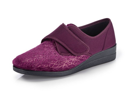 Laurina klittenband schoen met elastisch fluweel