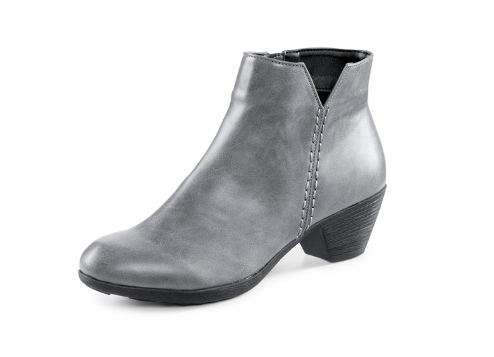 Laarzen & laarsjes - Andrea Conti, trendy dames enkellaarsjes, met rits, in Größe 036 bis 042, in Farbe GRIJS Ansicht 1