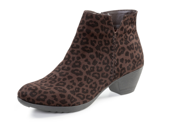 Laarzen & laarsjes - Andrea Conti, trendy dames enkellaarsjes, met rits, in Größe 036 bis 042, in Farbe BRUIN-ZWART Ansicht 1