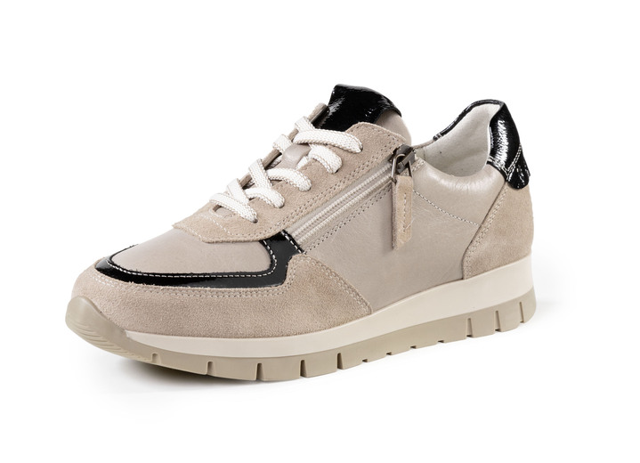 Instappers & veterschoenen - ELENA EDEN sneakers met klinknagels aan de achterkant, in Größe 035 bis 042, in Farbe TAUPE-ZWART Ansicht 1