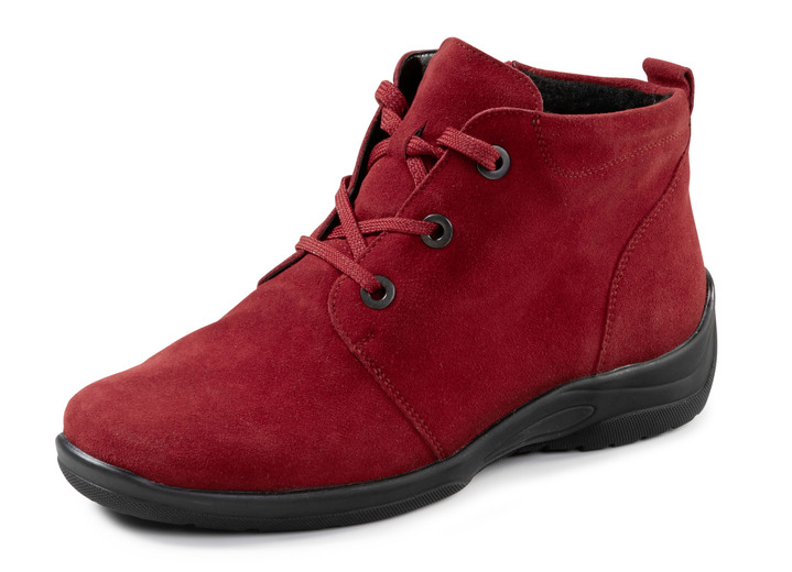 Laarzen & laarsjes - Waldläufer, comfortabele dameslaarzen, winterschoenen, breedte H, met uitneembaar voetbed, in Größe 4 1/2 bis 9, in Farbe KERSROOD Ansicht 1