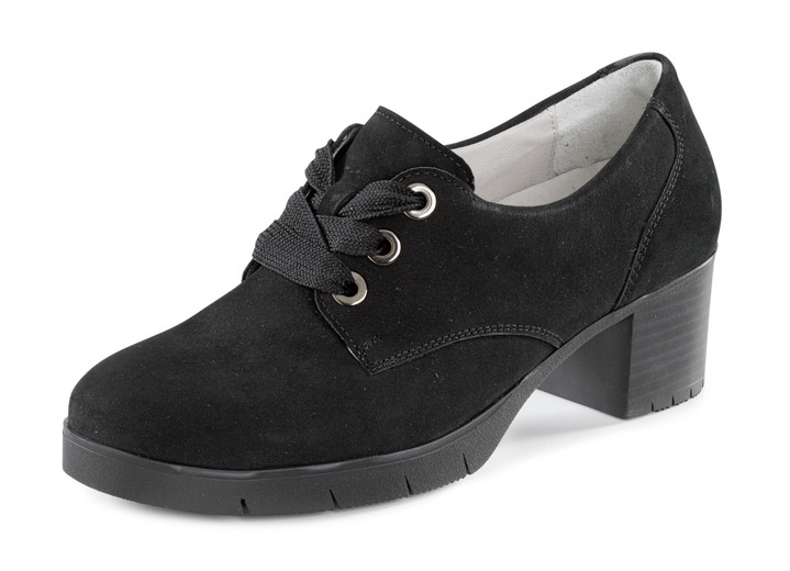 Pumps en ballerina‘s - Waldläufer, comfortabele dames trotteur, breedte H, met uitneembaar voetbed, in Größe 3 1/2 bis 8, in Farbe ZWART Ansicht 1