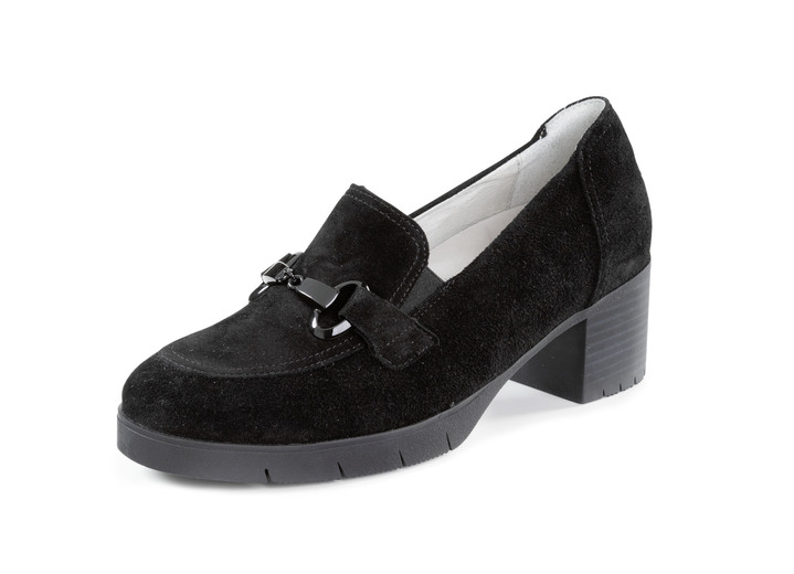Pumps & ballerina - Waldläufer, comfortabele dames trotteur, breedte H, met uitneembaar voetbed, in Größe 3 1/2 bis 8, in Farbe ZWART Ansicht 1