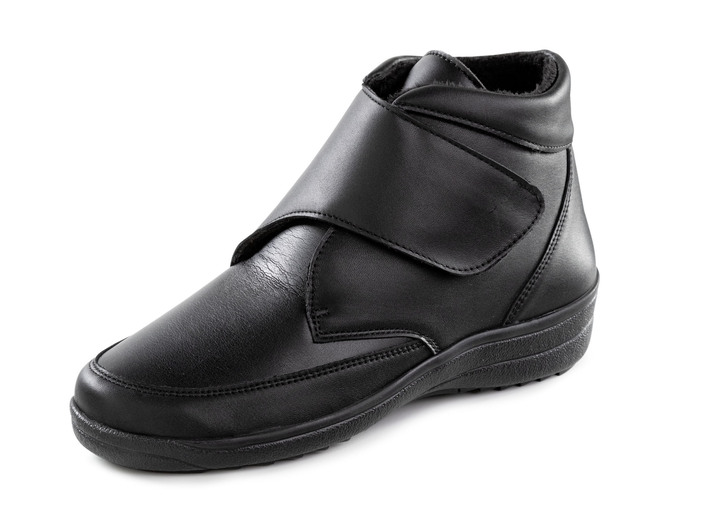 Laarzen & laarsjes - ELENA EDEN, comfortabele dames enkellaarsjes, winterschoenen, breedte H, met uitneembaar voetbed, in Größe 036 bis 042, in Farbe ZWART Ansicht 1