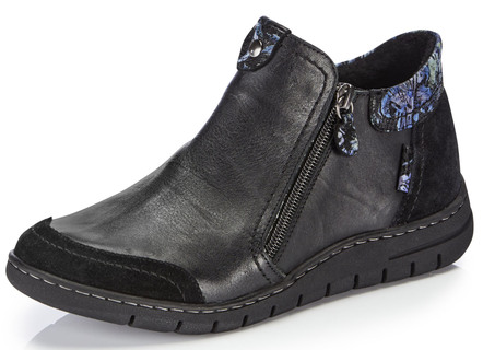 ELENA EDEN bootie met blauw bedrukte randen