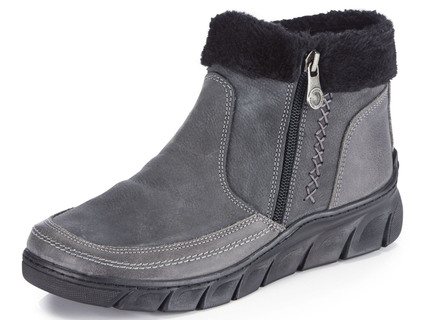 ELENA EDEN bootie met zwarte pluche kraag