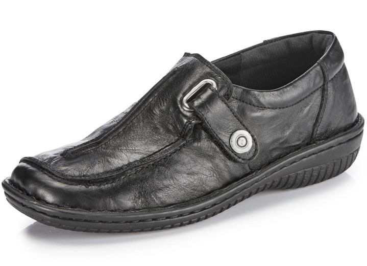 Instappers & veterschoenen - ELENA EDEN, comfortabele damespantoffels, breedte G, met uitneembaar voetbed, in Größe 036 bis 043, in Farbe ZWART Ansicht 1