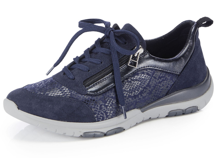 - ELENA EDEN sneakers met glanzend bedrukt elastisch materiaal, in Größe 036 bis 042, in Farbe MARINE Ansicht 1