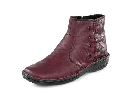 ELENA EDEN bootie met gekreukte structuur
