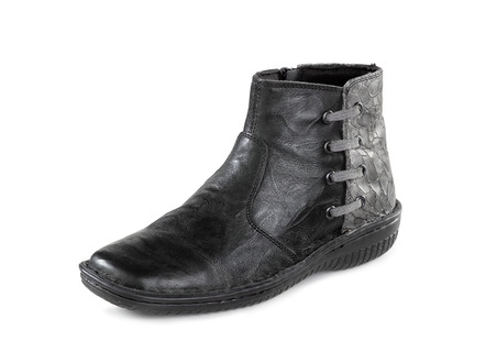 ELENA EDEN bootie met gekreukte structuur