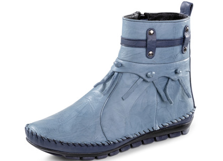 Gemini mocassin stefelette met rimpelstructuur