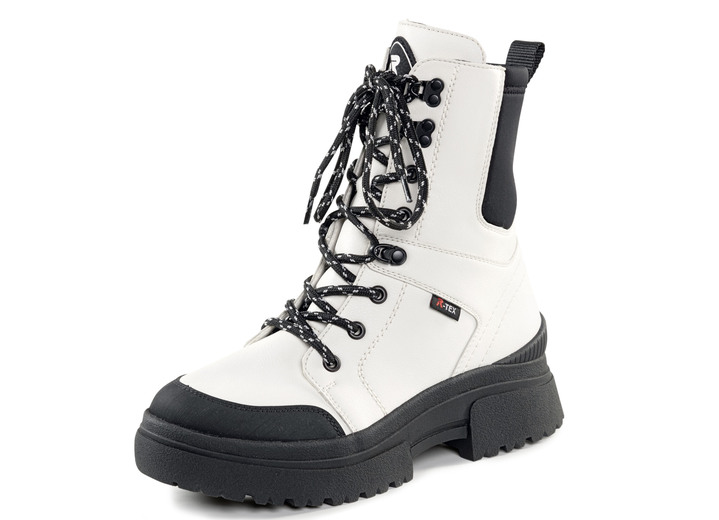 - Rieker Stiefelette aus Nappaleder, in Größe 036 bis 042, in Farbe CREMEWEISS-SCHWARZ Ansicht 1