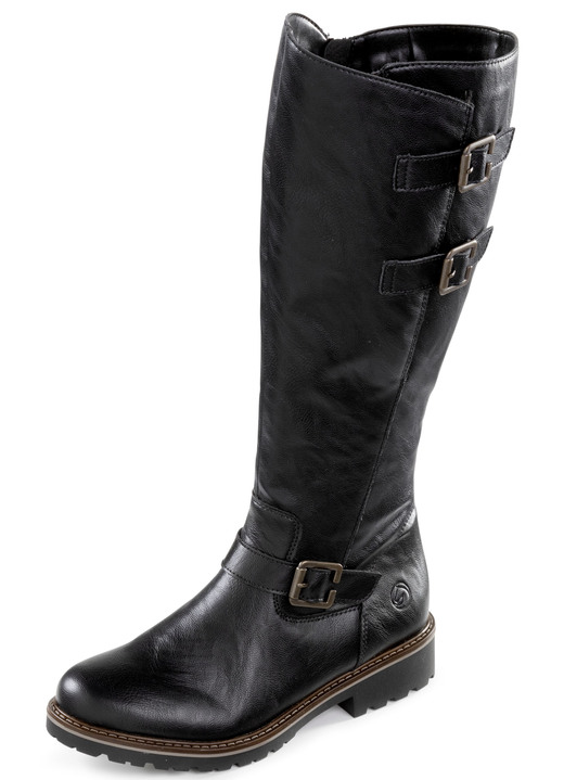 Laarzen & laarsjes - Remonte, gevoerde dameslaarzen, winterschoenen, breedte G, met lamsvacht, in Größe 036 bis 042, in Farbe ZWART Ansicht 1