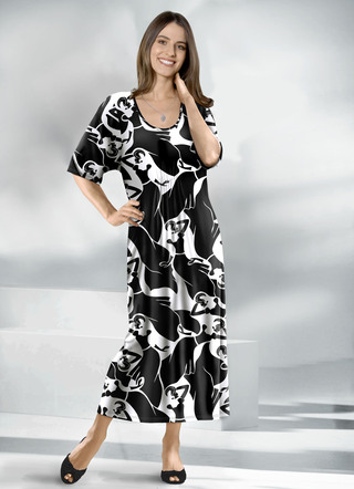 Kaftan met briljante, kleurige inkjetprint