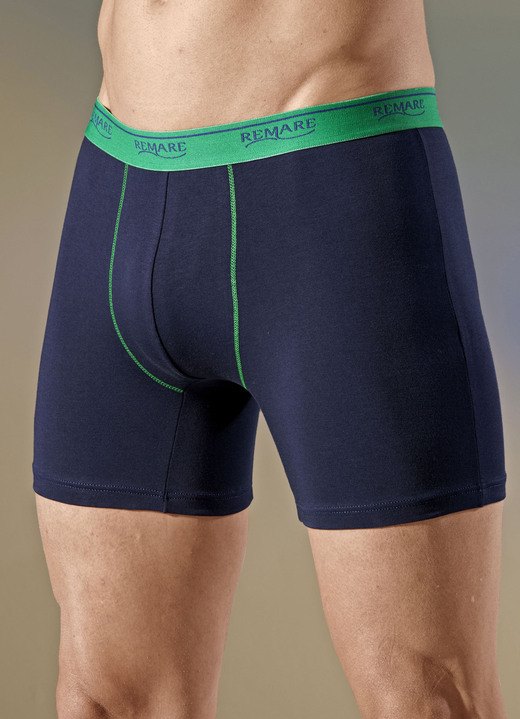 Pants & boxershorts - Set van vier broeken met elastische tailleband, in Größe 005 bis 011, in Farbe 2X MARINE-GROEN, 2X MARINE-BORDEAUX