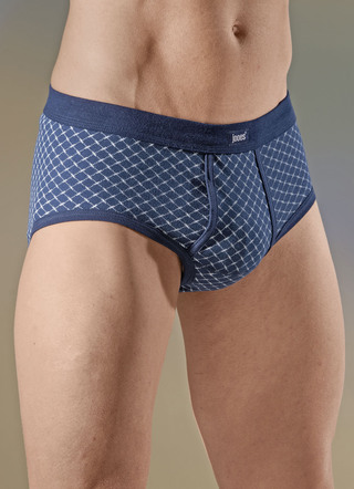 Set van vier slips, met allover dessin