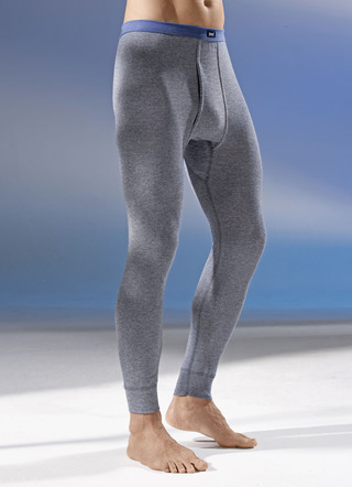 Two-pack onderbroek, lang, gemaakt van fijne rib, met opening