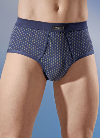 Set van vier slips, met allover dessin