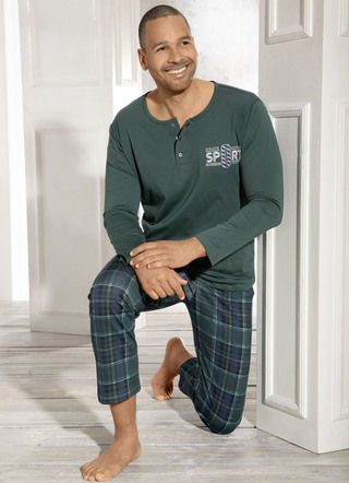 Pyjama met knoopsluiting en printmotief