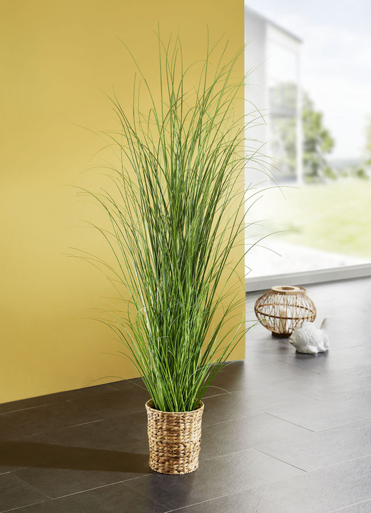Kunst- & textielplanten - Grasstruik in een pot, in Farbe GROEN