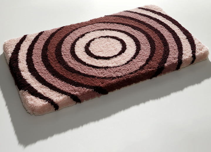 Badmatten - Badkamerset van Kleine Wolke met antislip achterkant, in Größe 100 (Matje, halfrond 50/80 cm) bis 112 (hoes toiletdeksel, 47/50 cm), in Farbe OUDROZE Ansicht 1