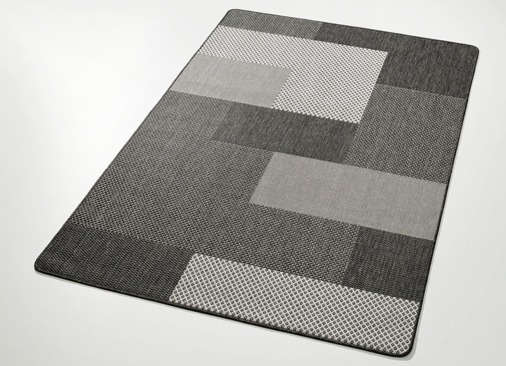 Modern - Pflegeleichte Teppiche für den Innen- und Außenbereich, in Größe 111 (Brücke, 60x110 cm) bis 282 (Teppich, 200x290 cm), in Farbe ANTHRAZIT Ansicht 1
