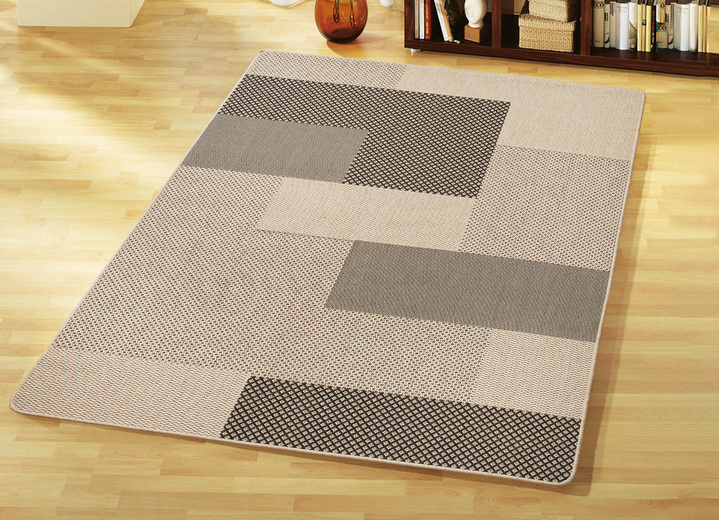 Modern - Pflegeleichte Teppiche für den Innen- und Außenbereich, in Größe 111 (Brücke, 60x110 cm) bis 282 (Teppich, 200x290 cm), in Farbe BEIGE Ansicht 1