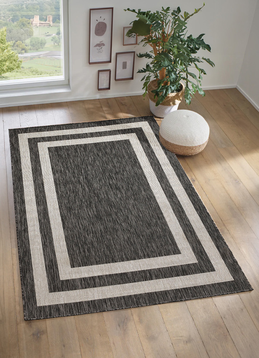 Modern - Bruggen en tapijten voor binnen en buiten, in Größe 111 (Brug, 60 x 110 cm) bis 282 (Tapijt, 200 x 290 cm), in Farbe ANTRACIET Ansicht 1