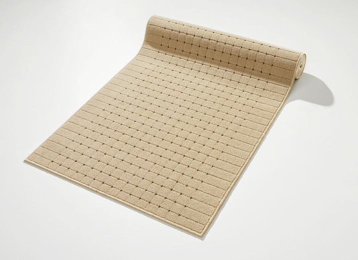 Lopers & trapmatten - Loper in gewenste lengte met antislip latex achterkant, in Größe 102 (67 cm breed) bis 106 (100 cm breed), in Farbe BEIGE Ansicht 1