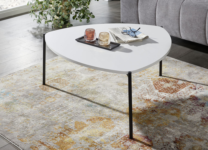Salontafels - Loft design salontafel met metalen frame, in Farbe WIT Ansicht 1