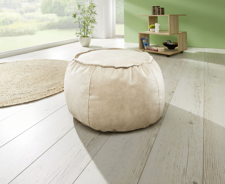 Hocker & Sitzwürfel - Sitzhocker ø 60 cm, in Farbe CREME Ansicht 1