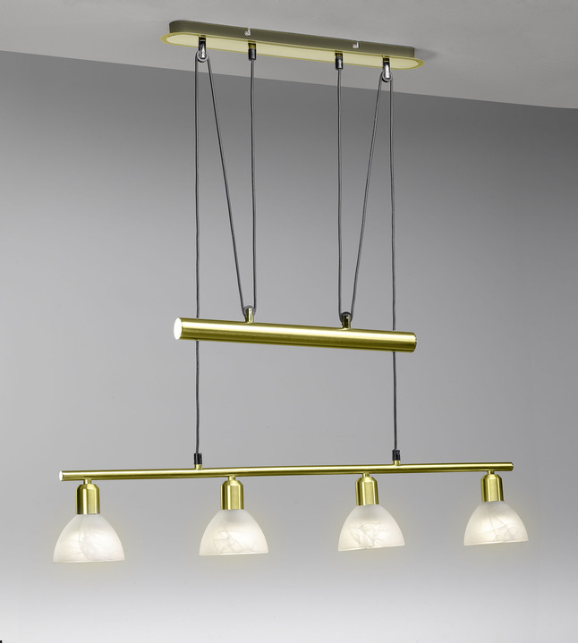 Plafondverlichting - Hanglamp gemaakt van mat metaal, in Farbe MESSING Ansicht 1