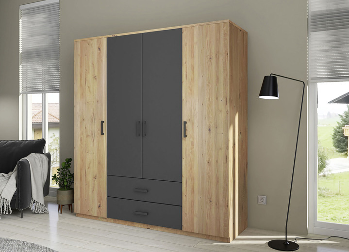 Schlafzimmerschränke - Kleiderschrank, in Farbe ARTISAN EICHE-ANTHRAZIT, in Ausführung Kleiderschrank Ansicht 1