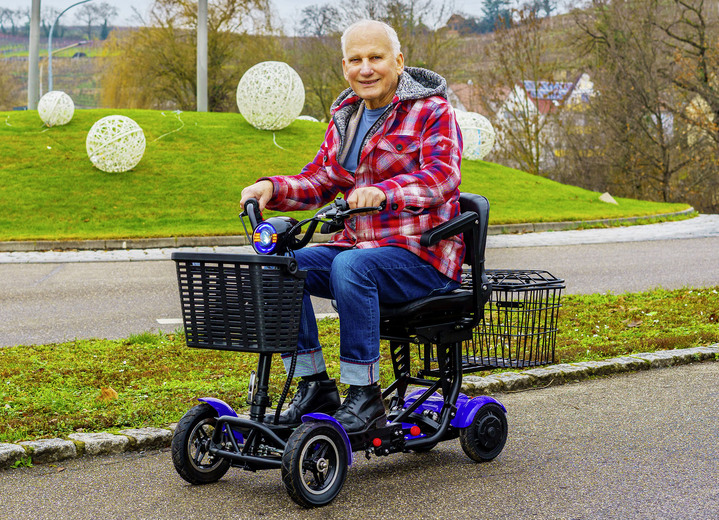 Elektrische mobile - Ontspan door het dagelijks leven met de Econelo 4-wiel scooter premium versie, in Farbe BLAUW Ansicht 1