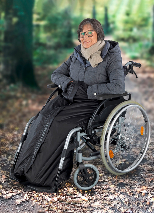 Rollators & rolstoelen - Rolstoelwarmtezak houdt je droog en warm bij slecht weer, in Farbe ZWART Ansicht 1