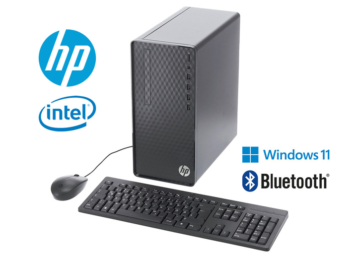 Computers & elektronica - HP Desktop M01-F3006ng bundel-pc: Computerset, in Farbe ZWART Ansicht 1