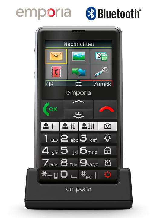 - Emporia PURE-LTE-telefoon met drukknop, in Farbe ZWART Ansicht 1