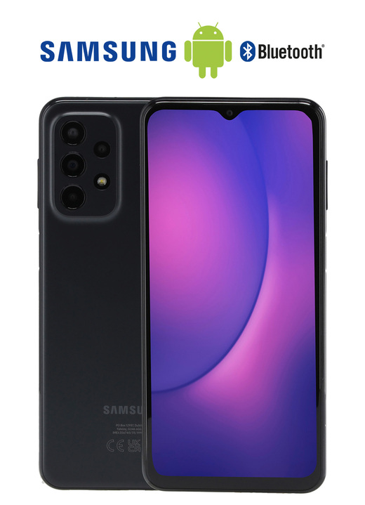 - Samsung Galaxy A23-smartphone, in Farbe ZWART Ansicht 1