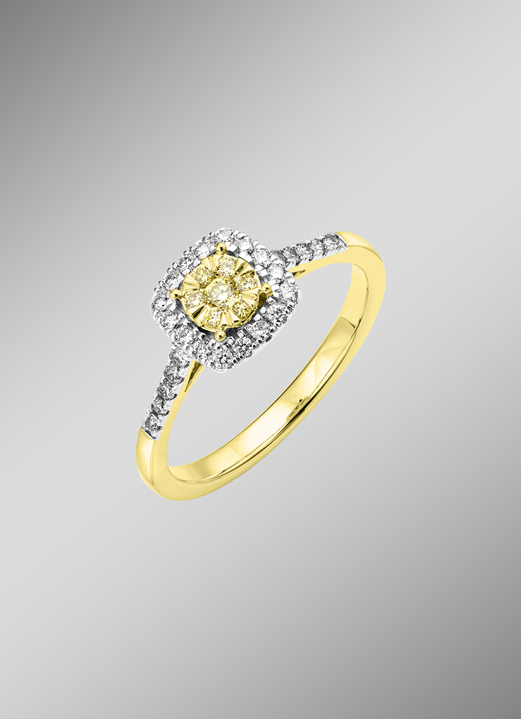 Ringen - Schitterende damesring met 33 briljant geslepen diamanten, in Größe 160 bis 220, in Farbe  Ansicht 1