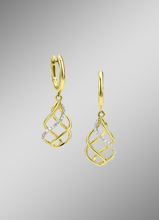 Elegante hoepeloorbellen met 34 diamanten