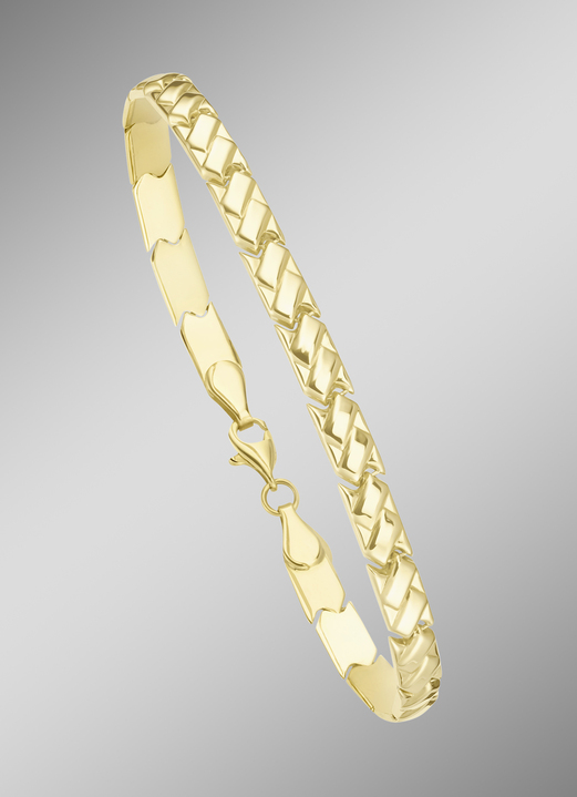 Armbanden - Elegante, glanzende armband met karabijnhaak, in Farbe  Ansicht 1
