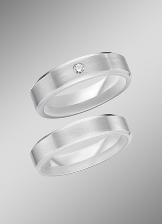 Matte trouwring in zilver 925/- fijn