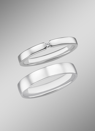 Elegante trouwring van platina