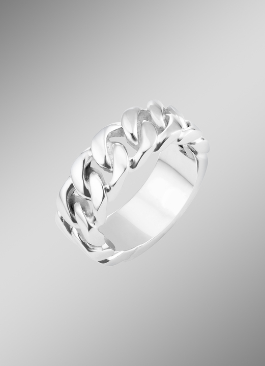 Ringen - Opvallende herenring in kettingdesign, in Größe 180 bis 240, in Farbe WIT Ansicht 1