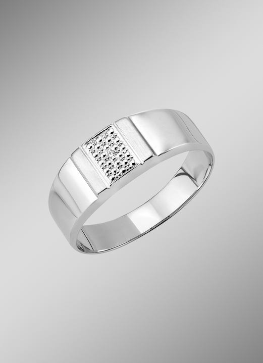 Ringen - Edele herenring met diamant, in Größe 180 bis 240, in Farbe  Ansicht 1