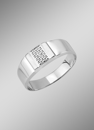 Edele herenring met diamant
