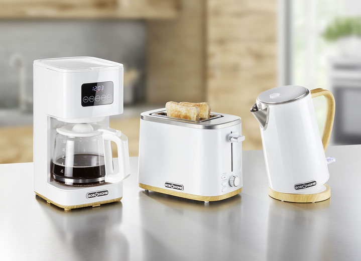 Keukenapparaten-series - BOB HOME ontbijtserie met fijne houten inrichting, in Farbe WIT, in Ausführung Toaster Ansicht 1