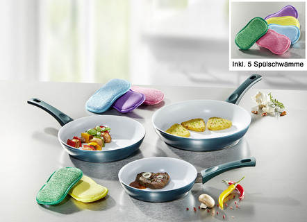 "Genius" Cerafit-Fusion keramische pannenset, 8 stuks
